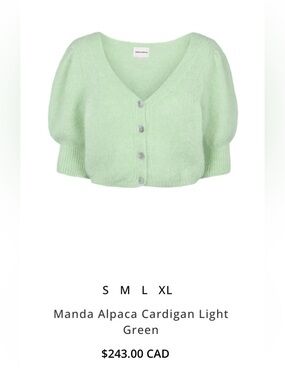 American Dreams 🇮🇹 - Manda Alpaca Light Green ($243)